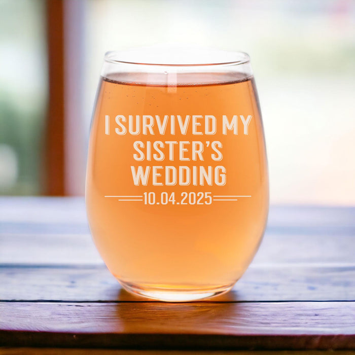 I Survived My Sister's Wedding Glass-Maddie & Co.