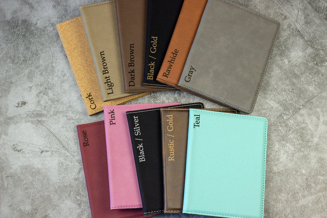 Personalized Engraved Leather Passport Holder