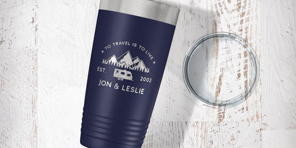 My Campfire And Coffee Cup - Gift For Men - Personalized Tumbler Cup