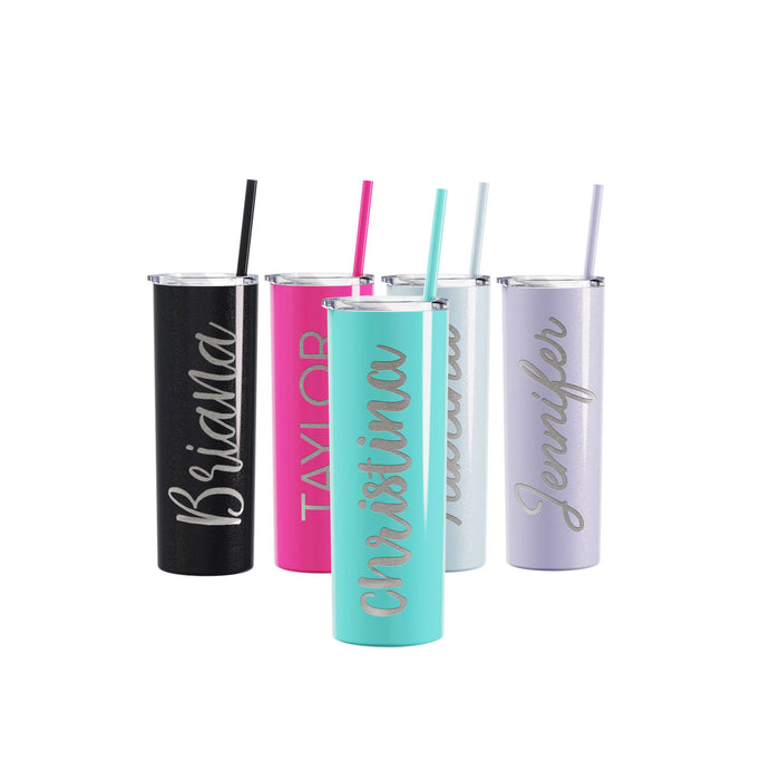 Personalized Tumbler with Straw